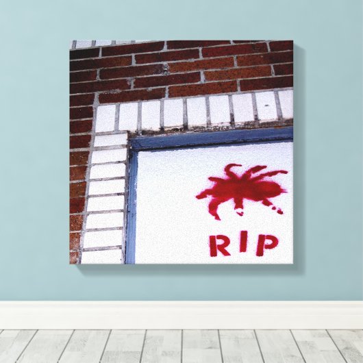 spin r.i.p. stencil canvas afdruk (Insitu (Houten vloer))
