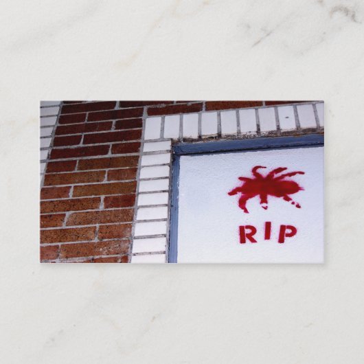 spin r.i.p. stencil visitekaartje (Voorkant)
