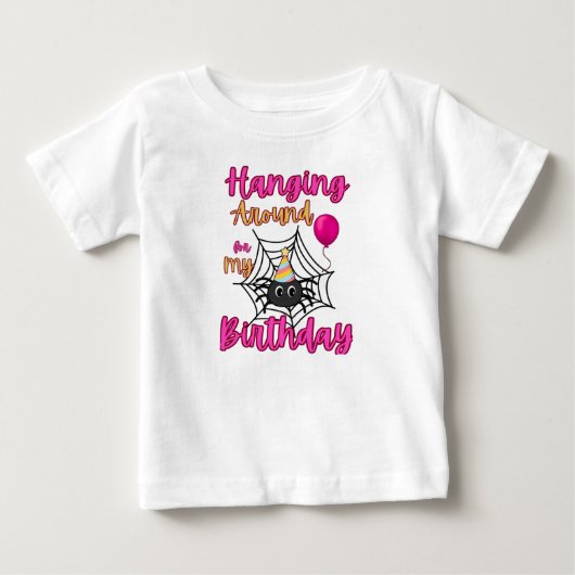 Spin rond om mijn verjaardags Halloween T-shirt (Voorkant)