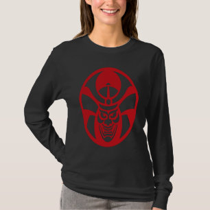Spin Samurai Krijger Abstracte Japanse Vlag Bus T-shirt