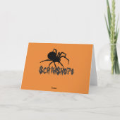 Spin silhouette Halloween wenskaart Kaart (Achterkant)