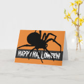 Spin silhouette Halloween wenskaart Kaart (Gele Bloem)