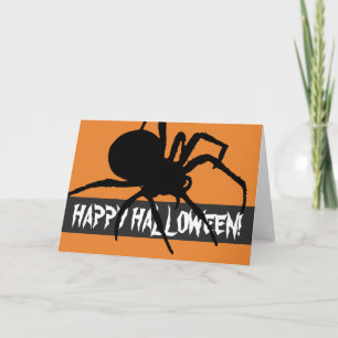 Spin silhouette Halloween wenskaart Kaart