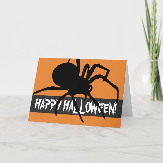 Spin silhouette Halloween wenskaart Kaart (Voorkant)