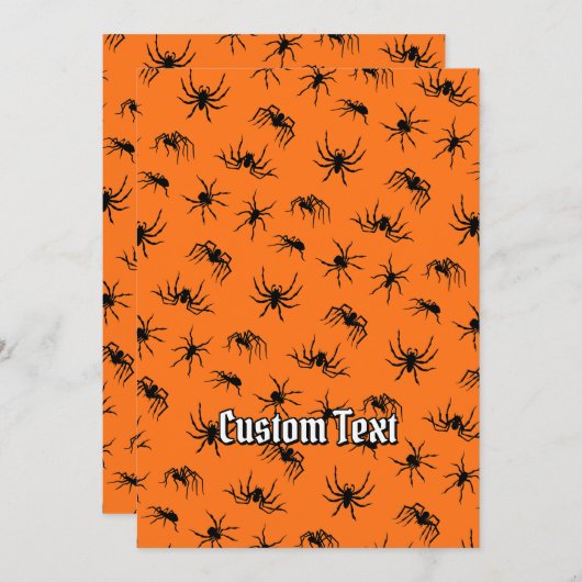 Spin silhouette patroon kaart (Voorkant / Achterkant)