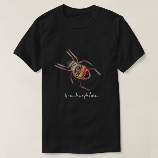 Spin slogan schattige arachnidekunst t-shirt (Design voorkant)