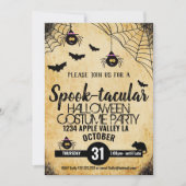 Spin Spooky Halloween Party Spook-Tacular Kaart (Voorkant)