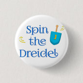 Spin the Dreidel Ronde Button 3,2 Cm (Voorkant)