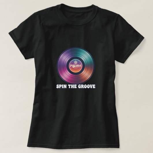 Spin the groove t-shirt (Design voorkant)