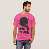 Spin to Win Pingpong Outfit Tafeltennisser TA T-shirt (Voorkant volledig)