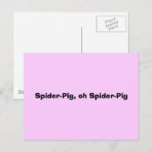 Spin-varken, oh spin-Varken Briefkaart (Voorkant / Achterkant)