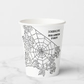 spin Web Halloween Party Paper Cups Papieren Bekers (Achterkant)