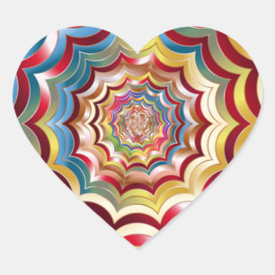 spin web hypnotisch nieuw leven ingeblazen hart sticker