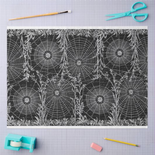  spin Webs Halloween B&W-weefselpapier Tissuepapier (Craft)