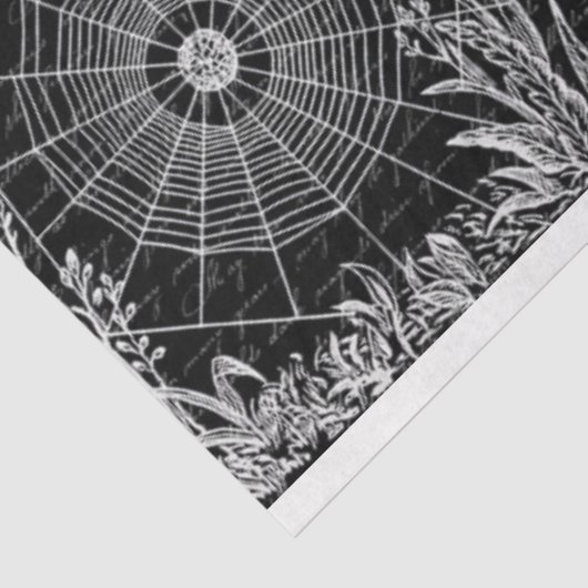  spin Webs Halloween B&W-weefselpapier Tissuepapier (Detail)