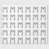 Spin. Zwart-wit Cadeaupapier (Vlak)