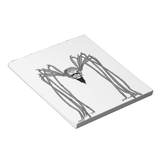 Spin. Zwart-wit Notitieblok (Schuin)