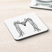 Spin. Zwart-wit Onderzetter (Linkerzijde)