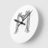 Spin. Zwart-wit Ronde Klok (Hoek)