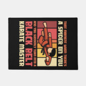 Spin Zwarte Belt Karate Master Deurmat (Voorkant)