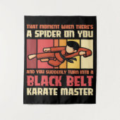 Spin Zwarte Belt Karate Master Wandkleed (Voorkant)