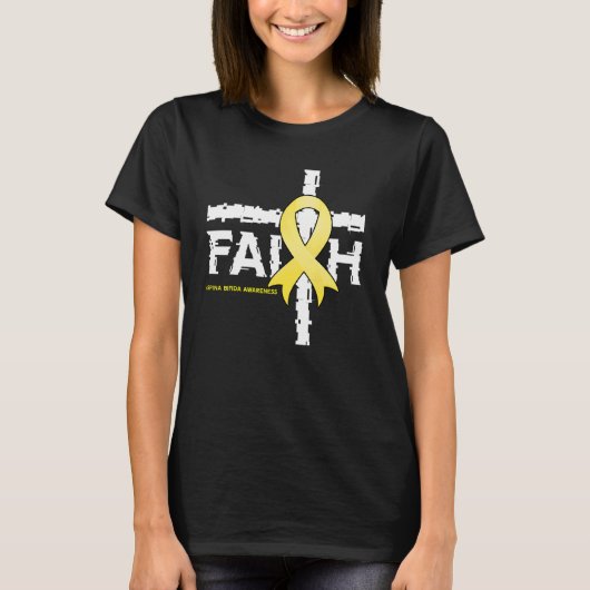 Spina Bifida Awareness Christian Faith & Cross 1 T-shirt (Voorkant)