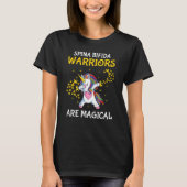 Spina Bifida Awareness Dabbing Unicorn Warriors T-shirt (Voorkant)