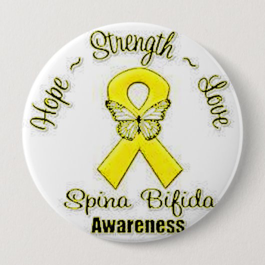 Spina Bifida Awareness Ronde Button 4,0 Cm (Voorkant)