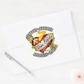 Spina Bifida Classic Heart Ronde Sticker (Envelop)