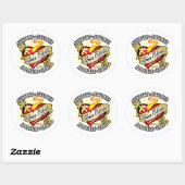 Spina Bifida Classic Heart Ronde Sticker (Vel)