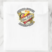 Spina Bifida Classic Heart Ronde Sticker (Tas)