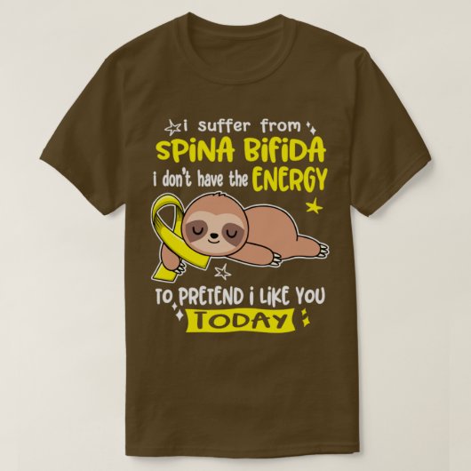Spina Bifida heeft geen energie T-shirt (Design voorkant)