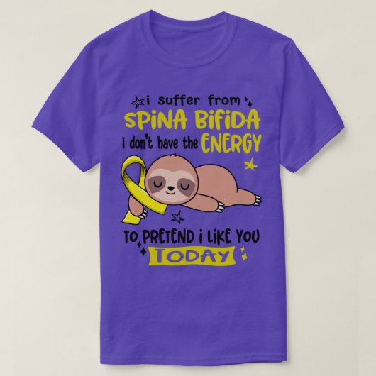Spina Bifida heeft geen energie T-shirt (Design voorkant)