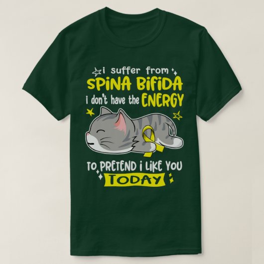 Spina Bifida heeft geen energie T-shirt (Design voorkant)