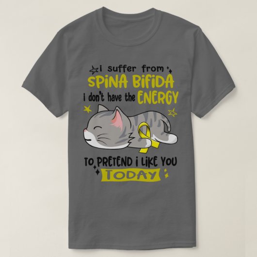 Spina Bifida heeft geen energie T-shirt (Design voorkant)