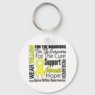 Spina Bifida I Draag de geel lint Sleutelhanger