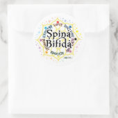 Spina Bifida Lotus Ronde Sticker (Tas)