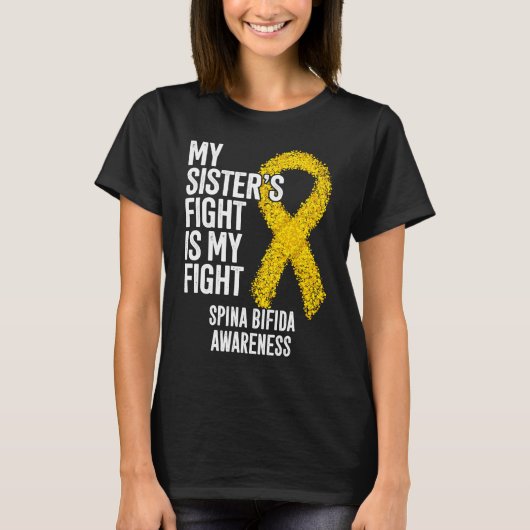 Spina Bifida Mijn zuster's gevecht is mijn strijd  T-shirt (Voorkant)
