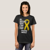 Spina Bifida My Sister's Fight Is My Fight Spina B T-shirt (Voorkant volledig)