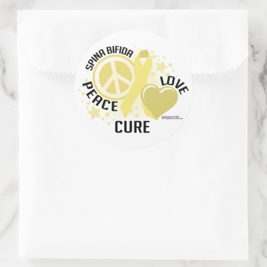Spina Bifida PLC Ronde Sticker (Tas)