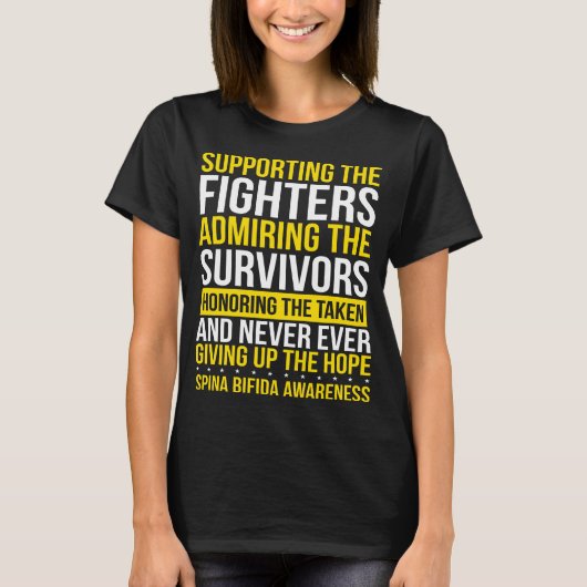 Spina Bifida Spina Bifida Survivor Ribbon T-shirt (Voorkant)