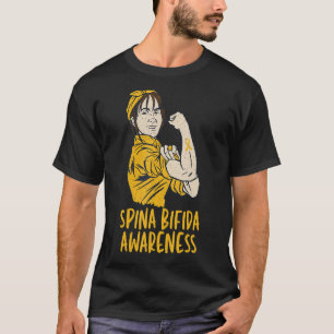 Spina Bifida Split Spine Awarness met gele ribb T-shirt