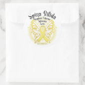 Spina Bifida Vlinder 3 Ronde Sticker (Tas)