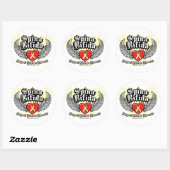 Spina Bifida Wings Ronde Sticker (Vel)