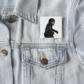 Spinaap met rode zijde - Ateles paniscus (3) Vierkante Button 5,1 Cm (In situ)