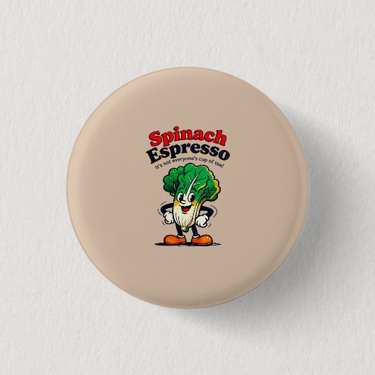 Spinach Espresso Hat Ronde Button 3,2 Cm (Voorkant)