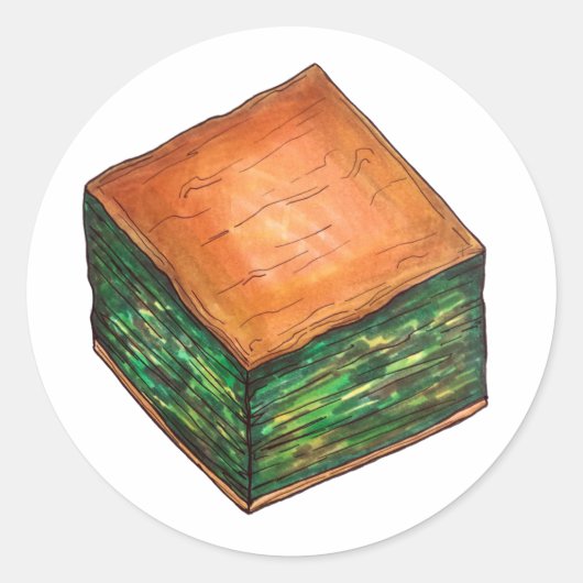 Spinach Feta Phyllo Pie Ronde Sticker (Voorkant)