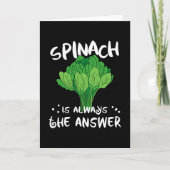 Spinach Is Always The Answer Vegan Kaart (Voorkant)
