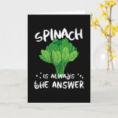 Spinach Is Always The Answer Vegan Kaart (Gele Bloem)