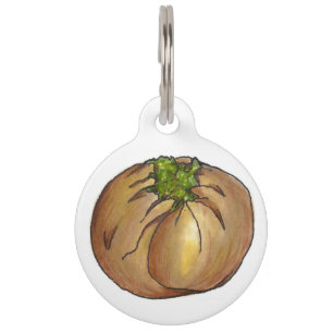 Spinach Knish NYC Jewish Deli Foodie Pet Dog Label Huisdierpenning